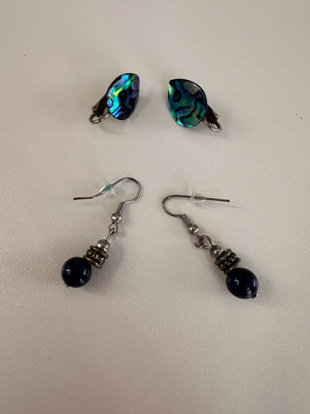 Navy Bead Drop Women’s Earrings